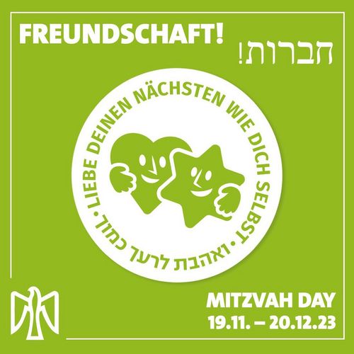 Am 19. November 2023 wird der weltweite jüdische Aktionstag "Mitzvah Day" zelebriert - Mitzvah bedeutet "gute Tat" auf...
